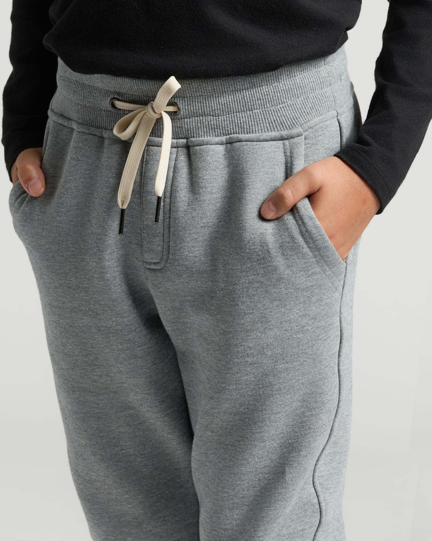 Boys' Medium Heather Gray Fleece Jogger