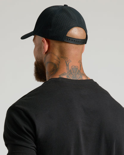 Black Embroidered True Classic Hat