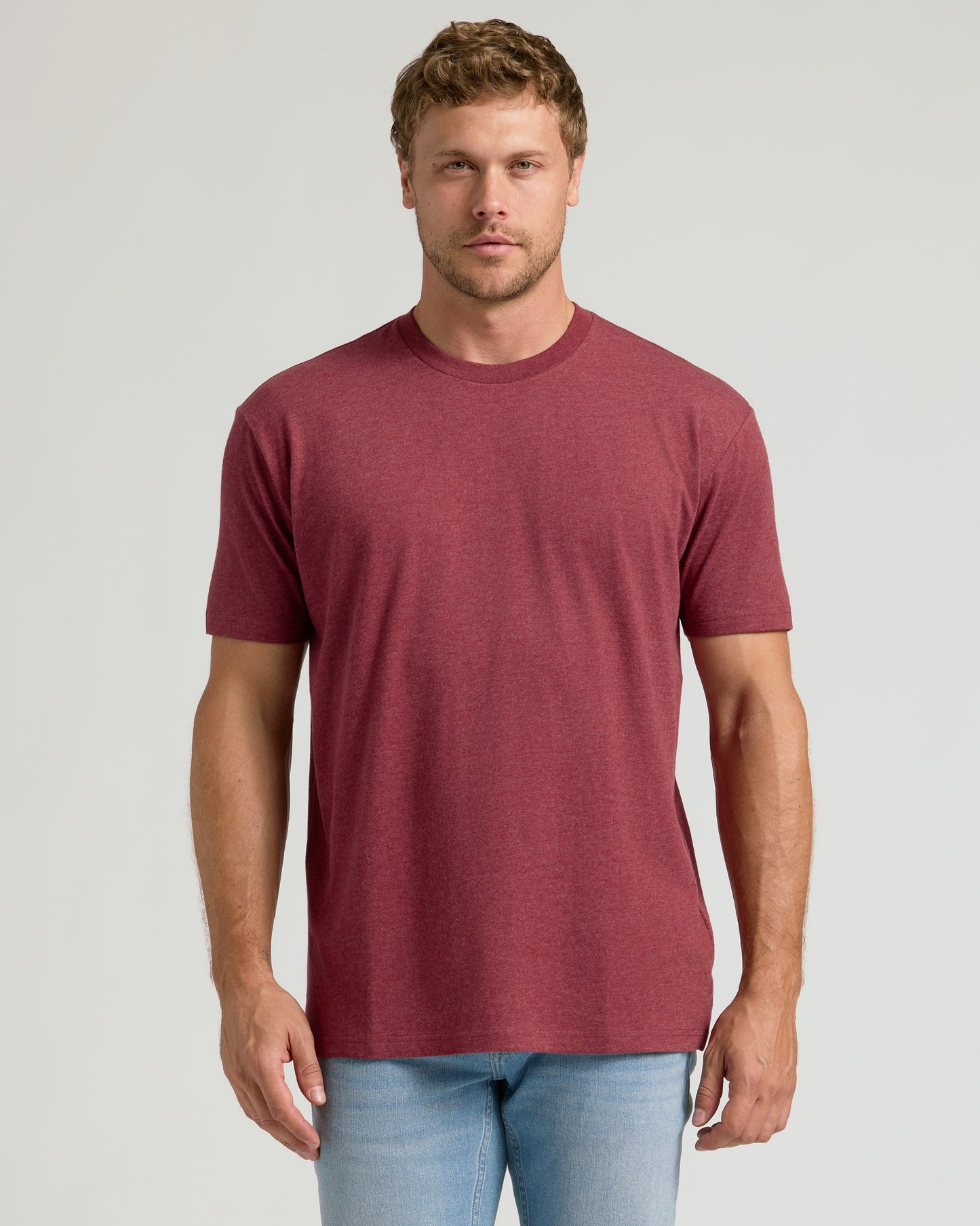 Dark Heather Claret Classic Crew Neck