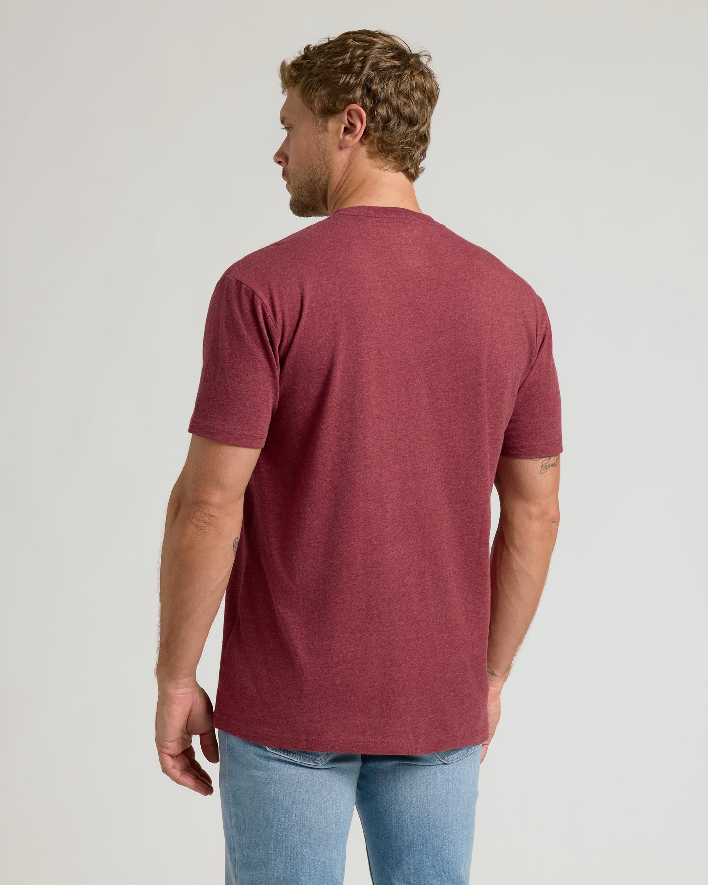 Dark Heather Claret Classic Crew Neck
