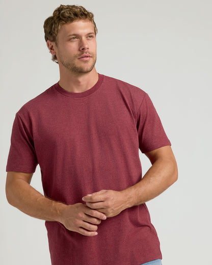 Dark Heather Claret Classic Crew Neck