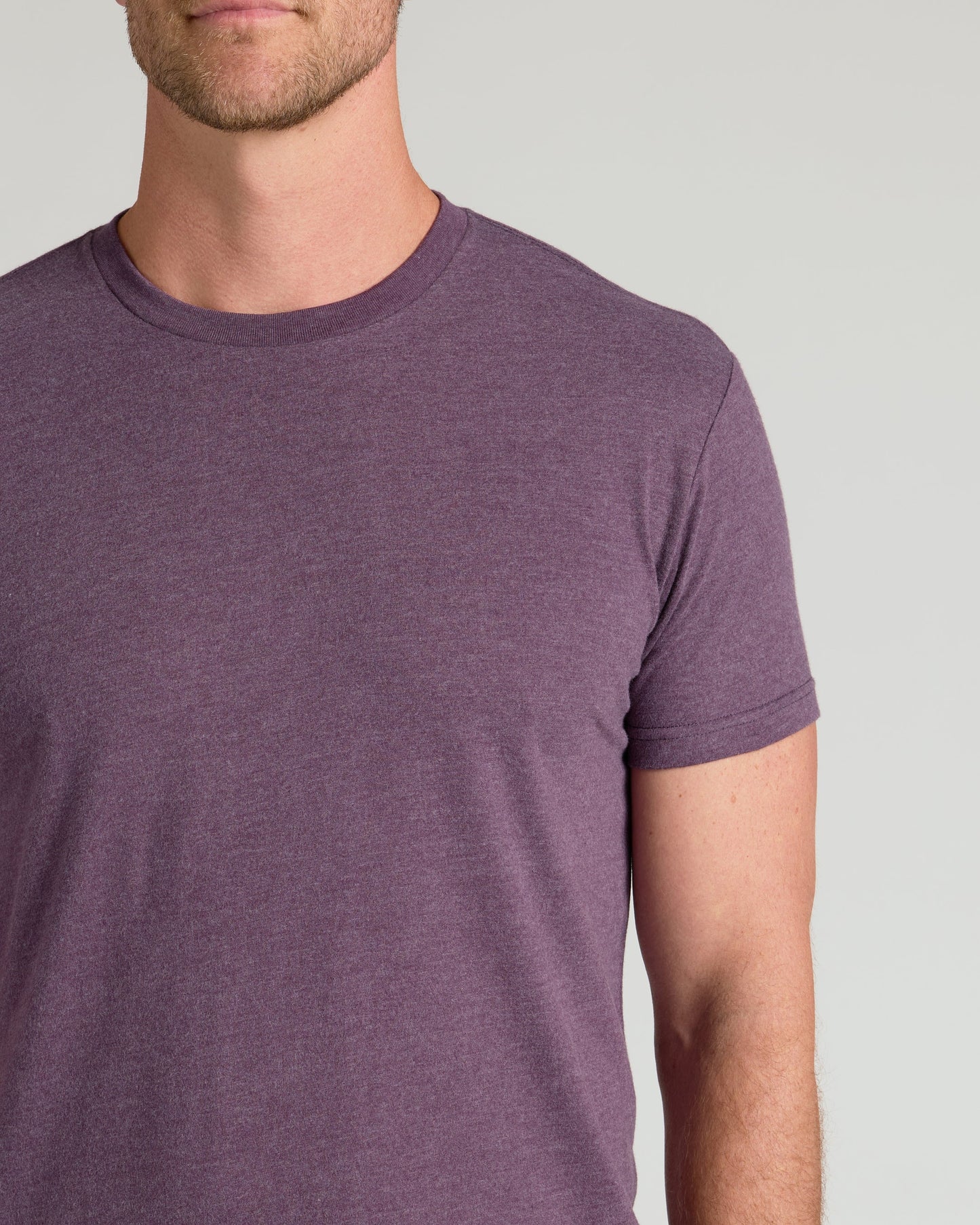 Dark Heather Plum Classic Crew Neck