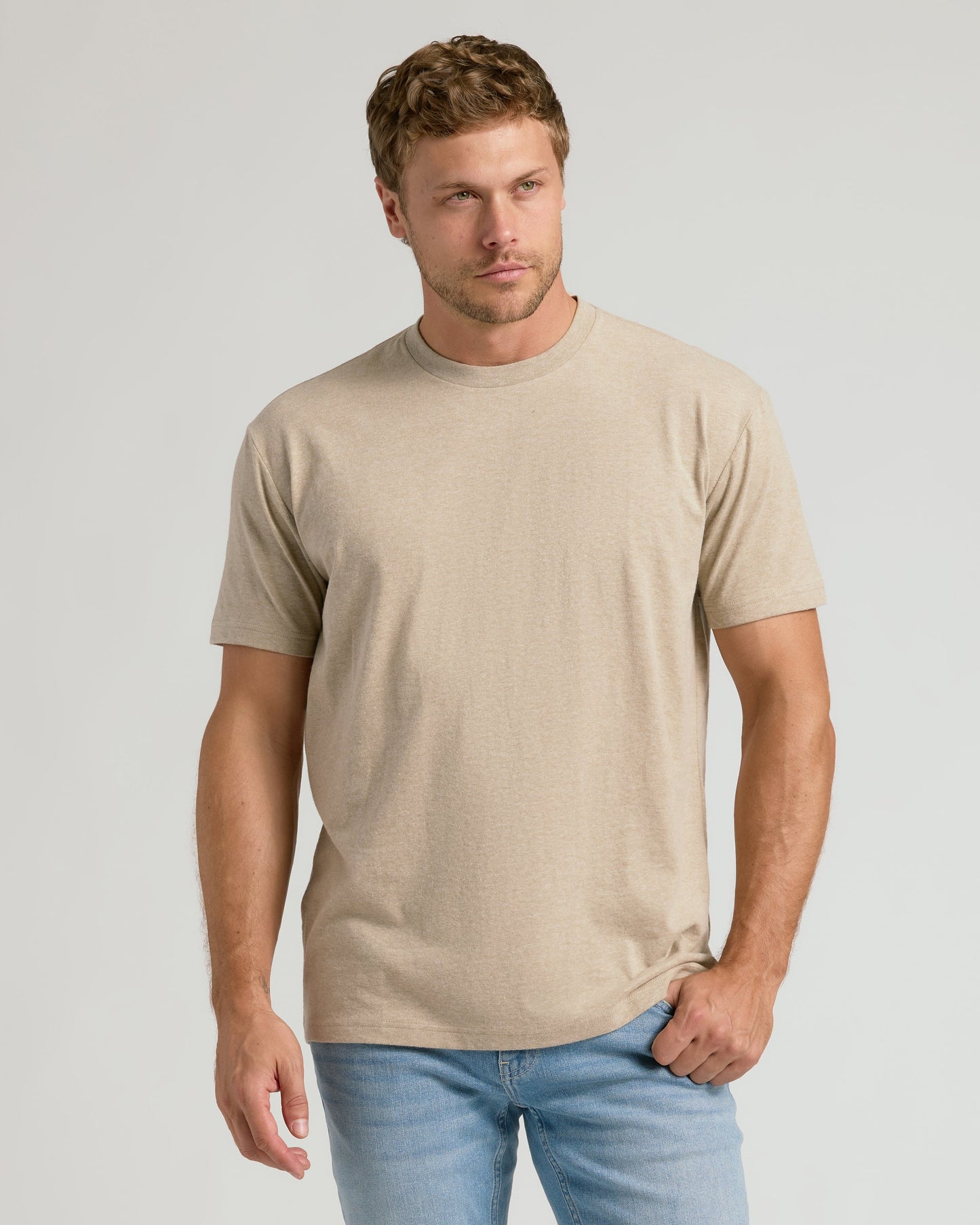 Heather Fennel Classic Crew Neck