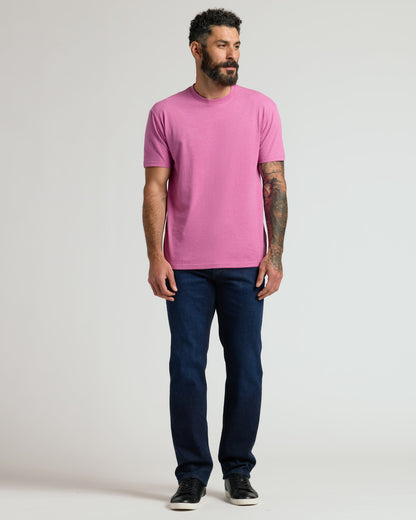 Heather Magenta Classic Crew Neck