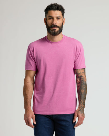 Heather Magenta Classic Crew Neck
