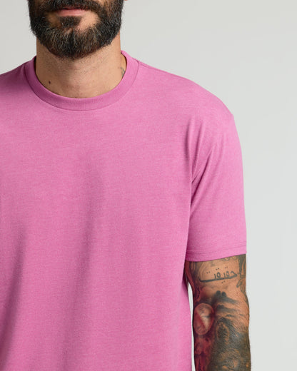 Heather Magenta Classic Crew Neck