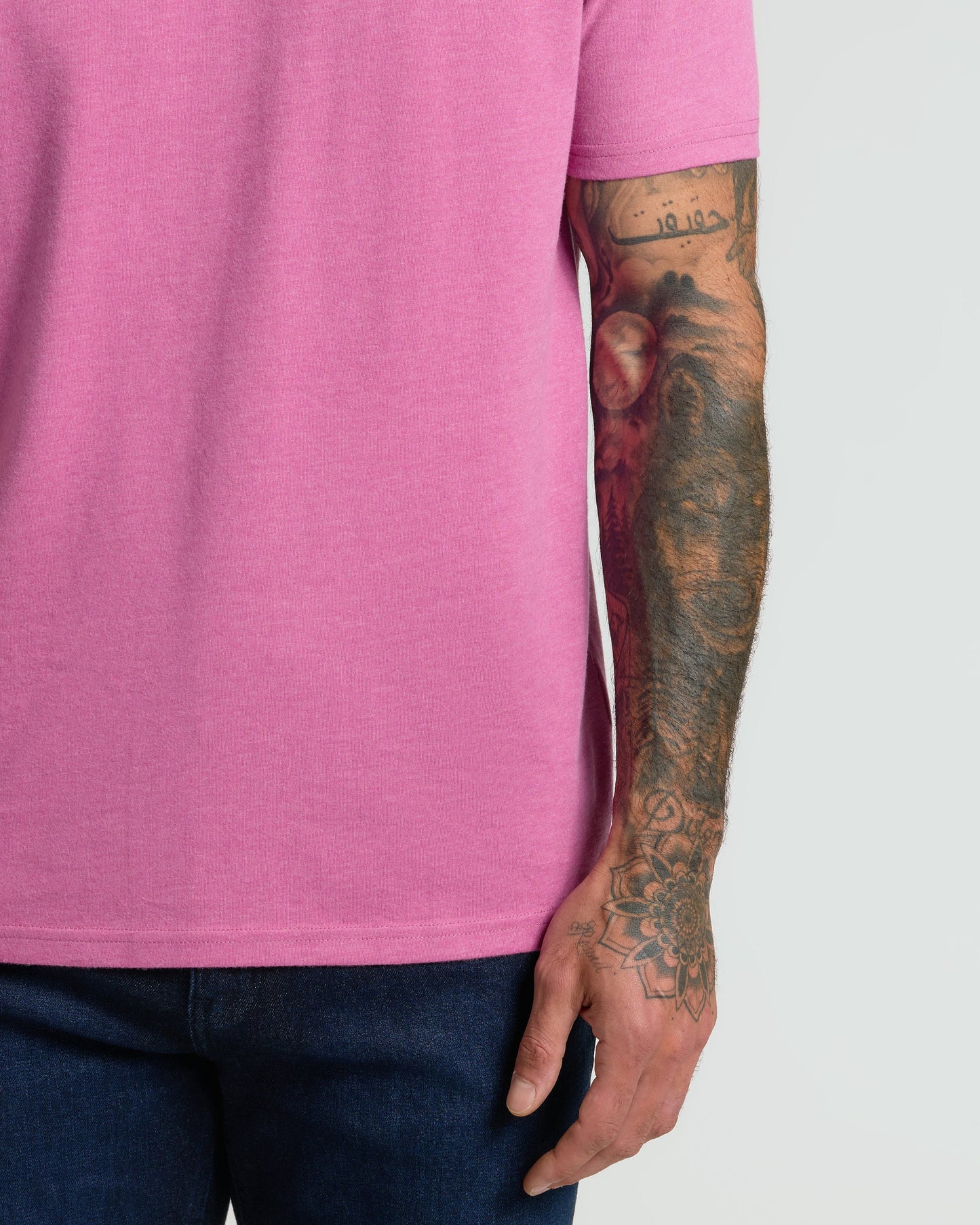 Heather Magenta Classic Crew Neck