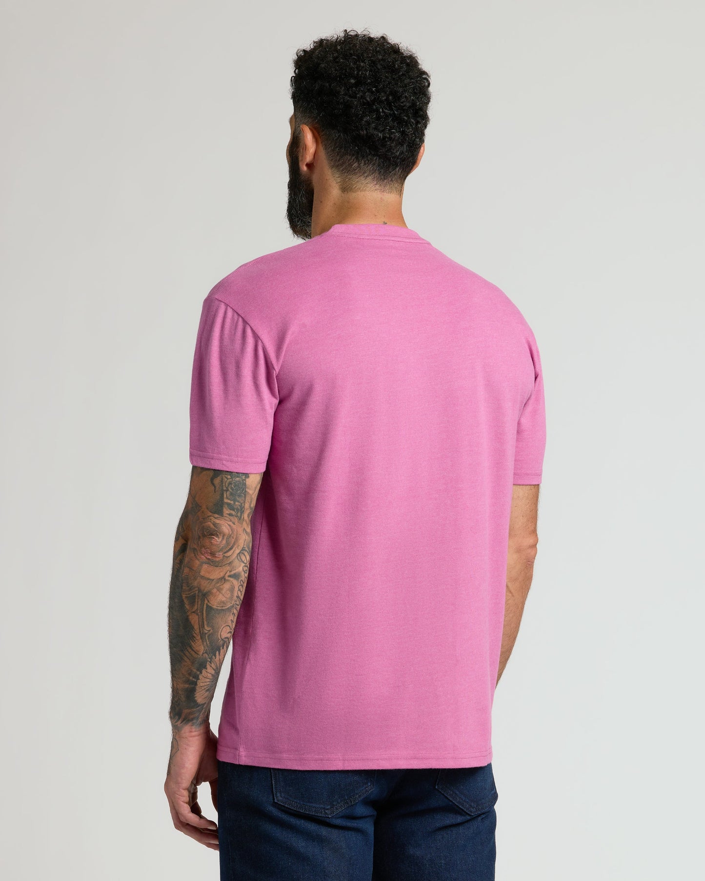 Heather Magenta Classic Crew Neck