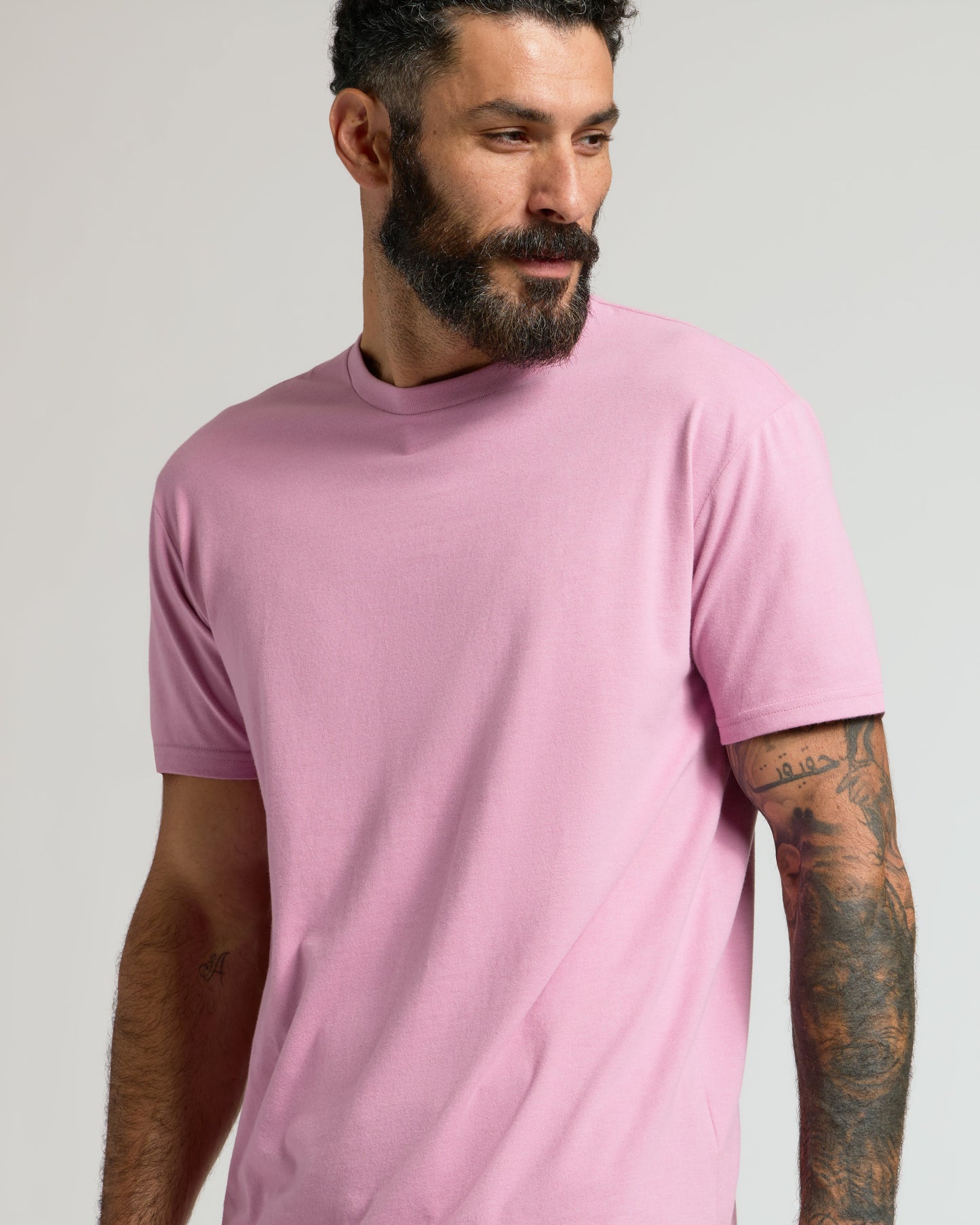 Heather Mauve Classic Crew Neck