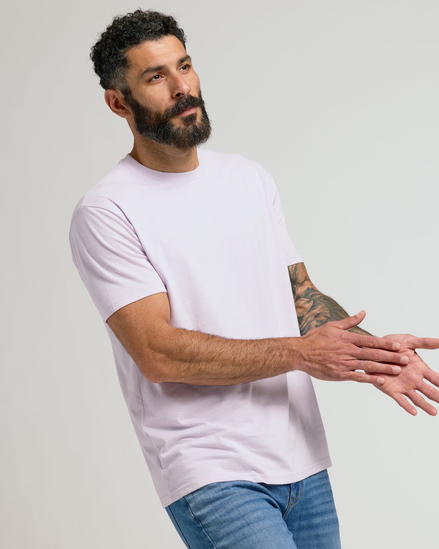 Heather Orchid Classic Crew Neck