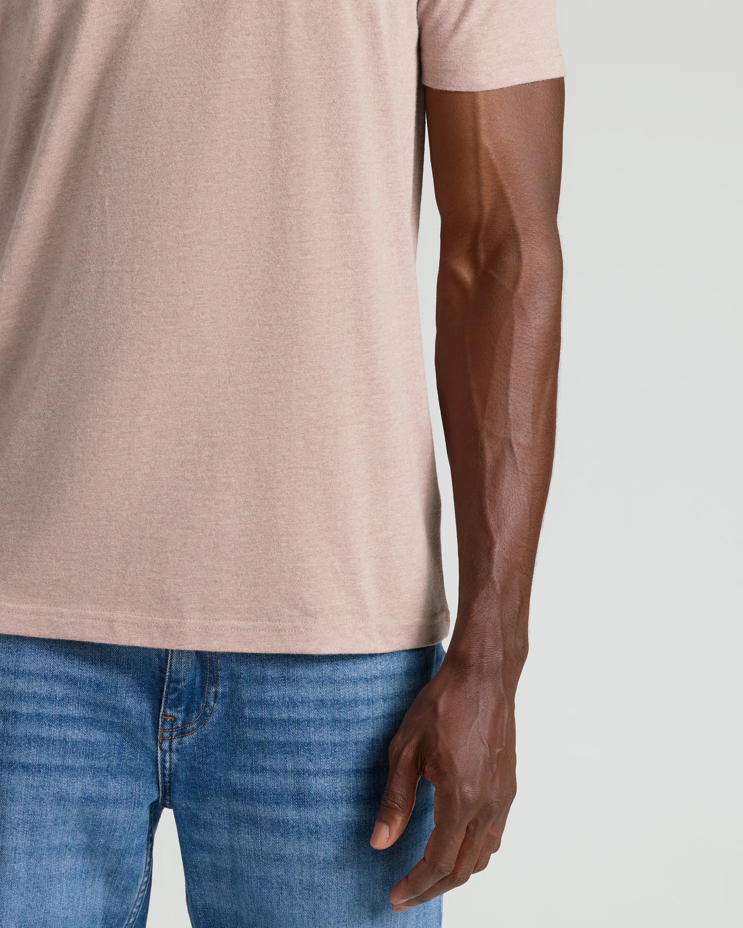 Light Heather Slate Mauve Classic Crew Neck