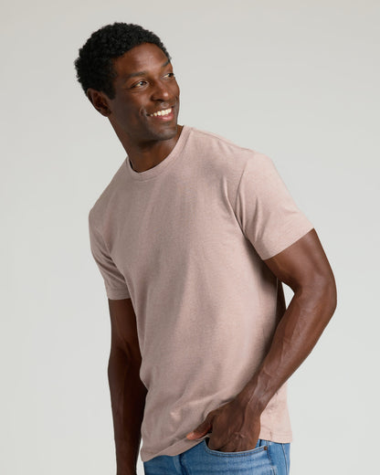 Light Heather Slate Mauve Classic Crew Neck