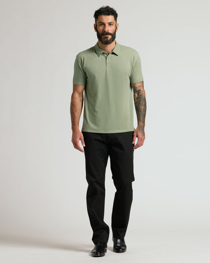 Dark Heather Bay Green Classic Polo