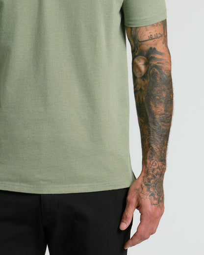 Dark Heather Bay Green Classic Polo