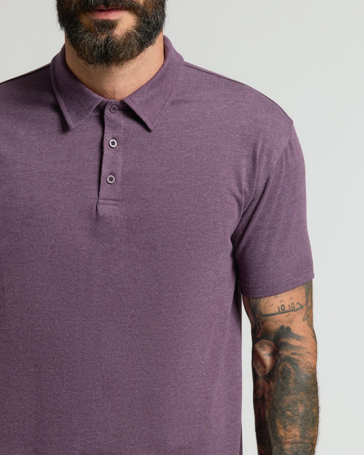 Dark Heather Plum Classic Polo