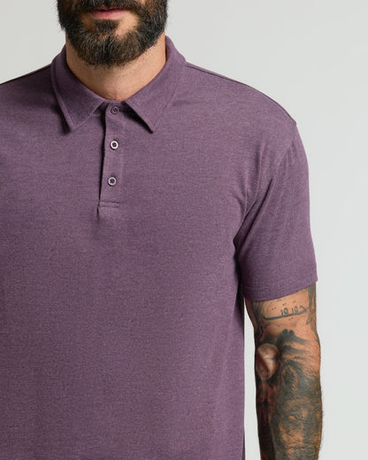 Dark Heather Plum Classic Polo