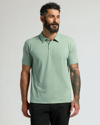 Heather Slate Green Classic Polo
