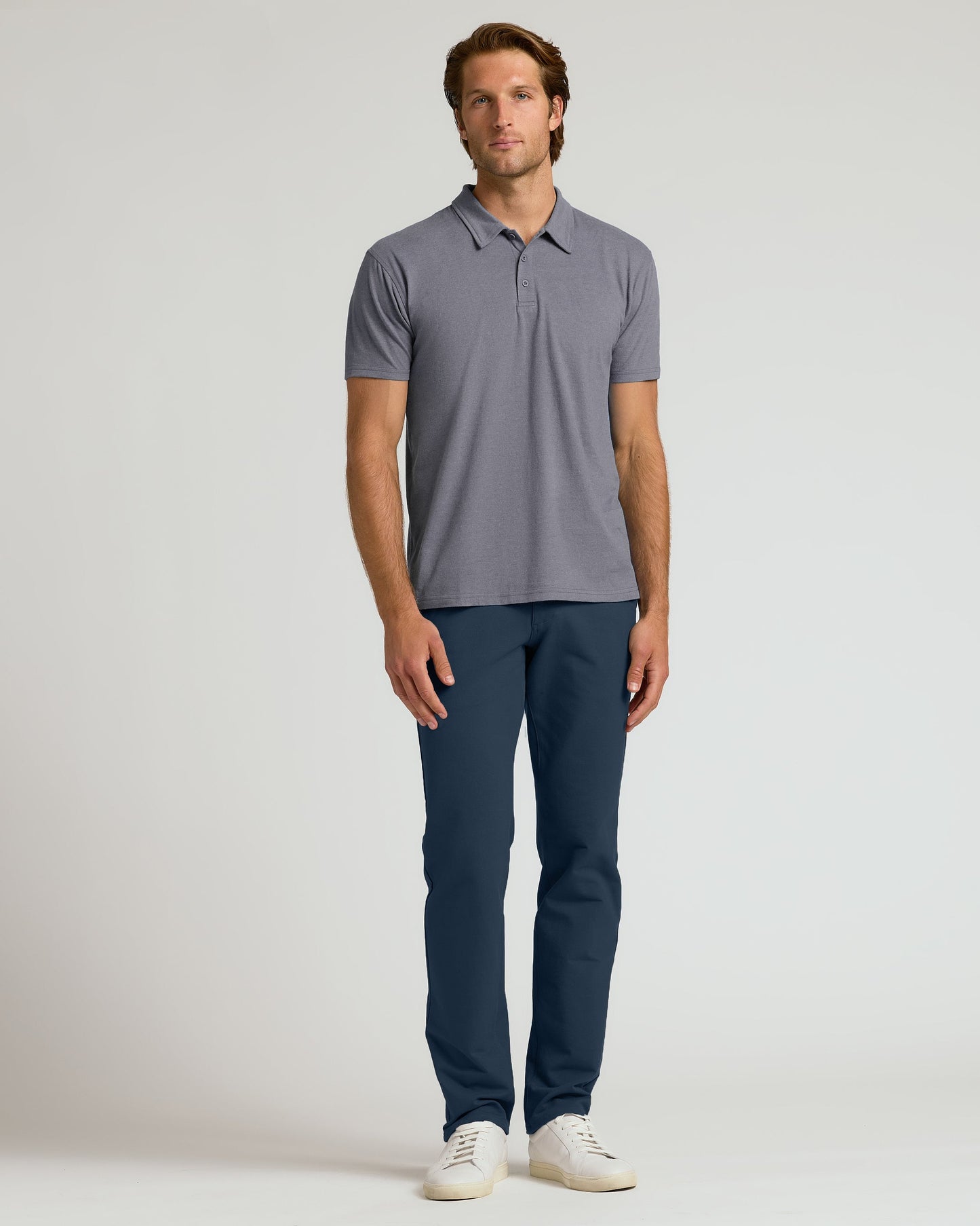 Heather Graphite Classic Polo