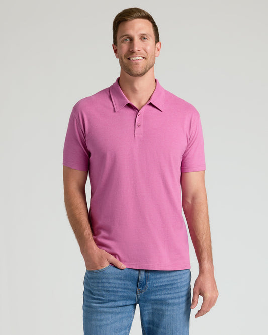 Heather Magenta Classic Polo