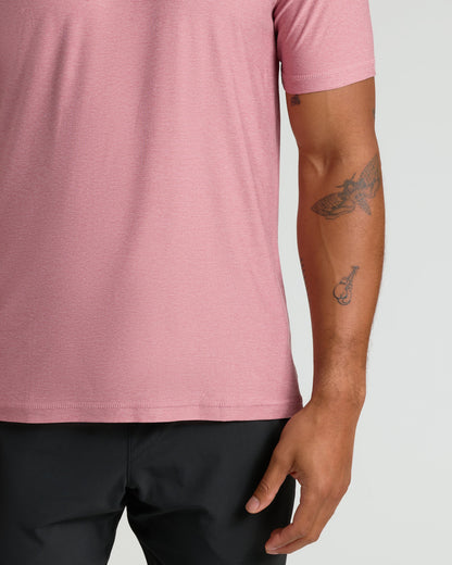 Quartz Rose Active Crew Neck Tee