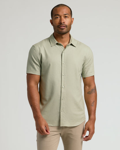 Mossy Oak Short Sleeve Linen Shirt