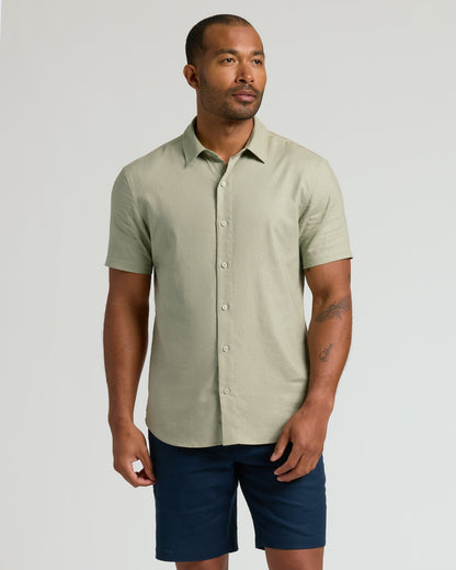 Fiord & Mossy Oak Short Sleeve Linen Shirt 2-Pack