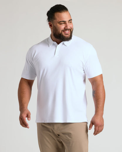 White Premium Pima Polo 4-Pack