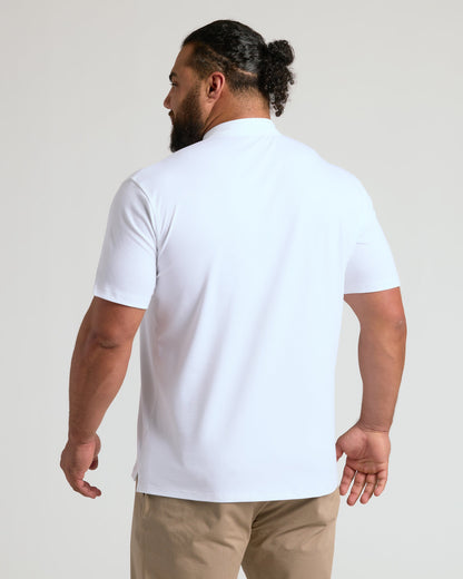 White Premium Pima Polo