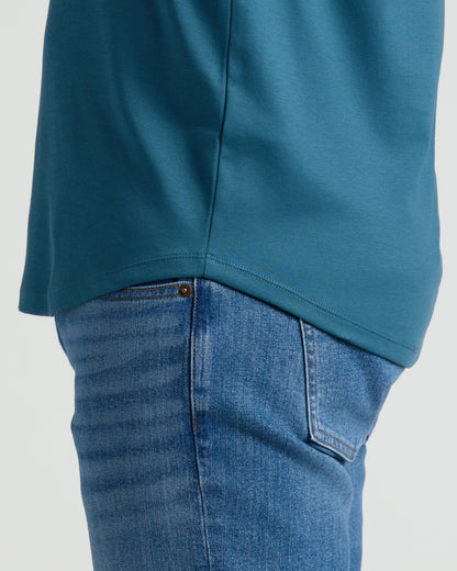 Lagoon Premium Pima Crew Curved Hem