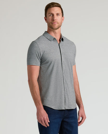 Heather Gray Short Sleeve Comfort Knit Shirt