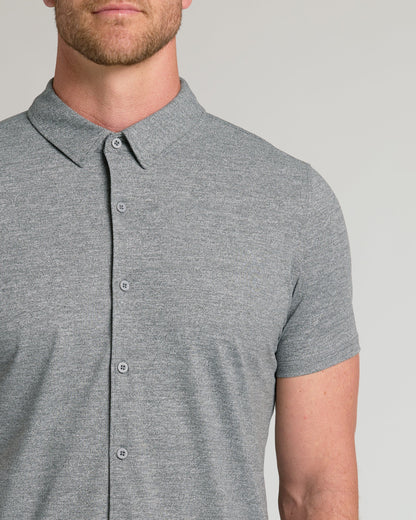Heather Gray Short Sleeve Comfort Knit Shirt