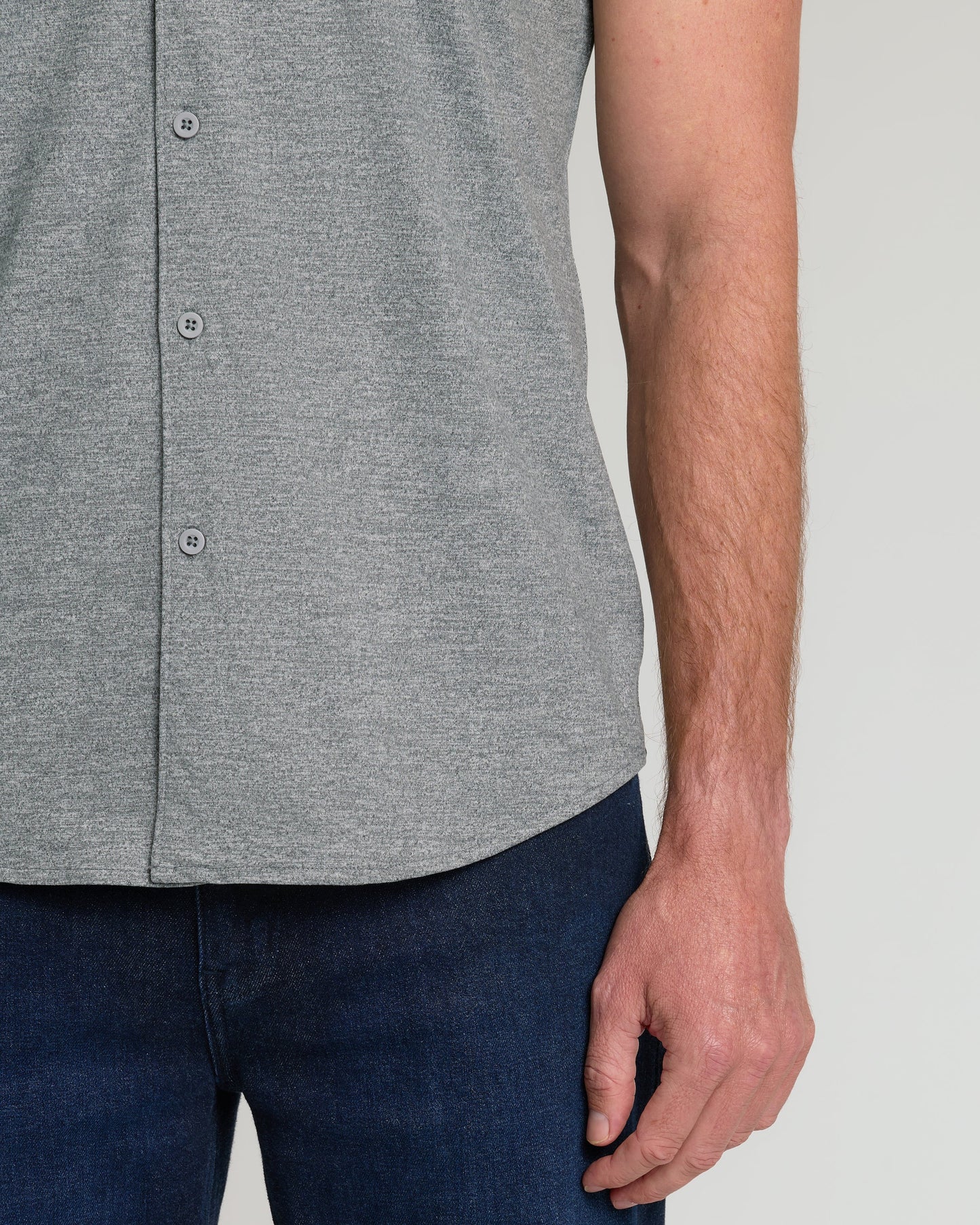 Heather Gray Short Sleeve Comfort Knit Shirt