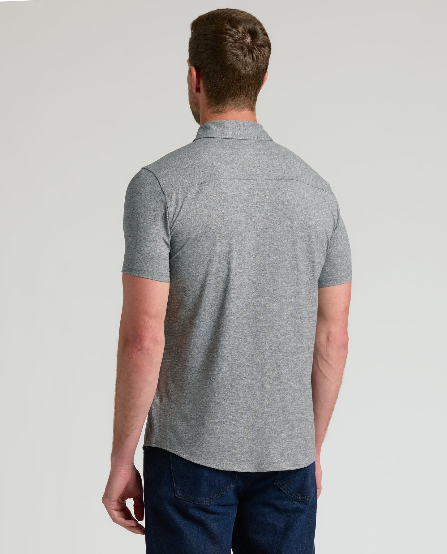 Heather Gray Short Sleeve Comfort Knit Shirt