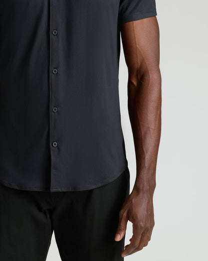 Black Short Sleeve Comfort Knit Shirt