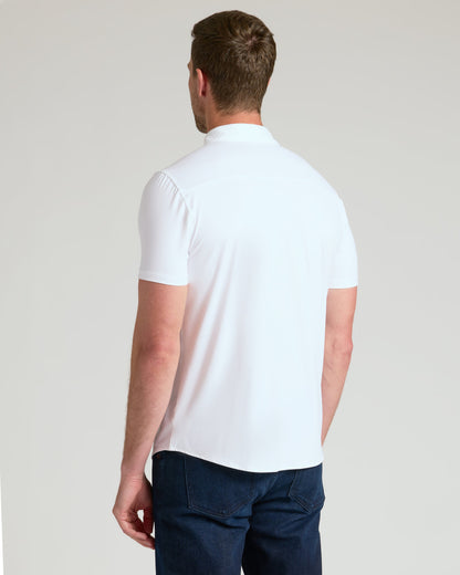 White Short Sleeve Comfort Knit Shirt