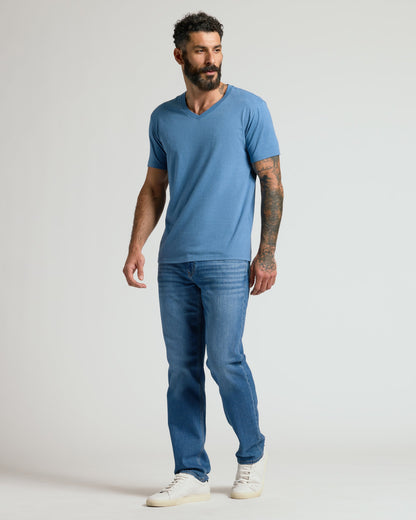 Dark Heather Blue Lake Classic V-Neck