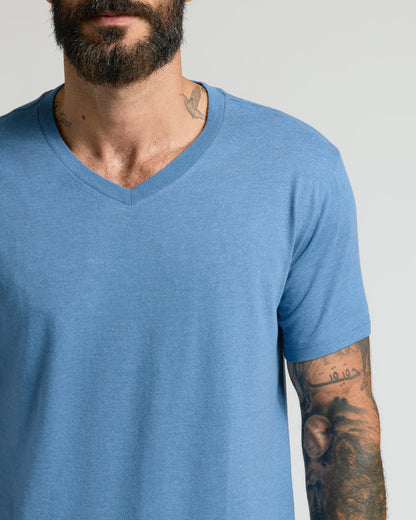 Dark Heather Blue Lake Classic V-Neck