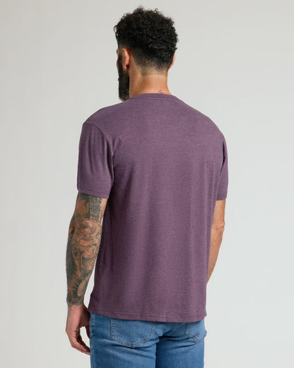 Dark Heather Plum Classic V-Neck