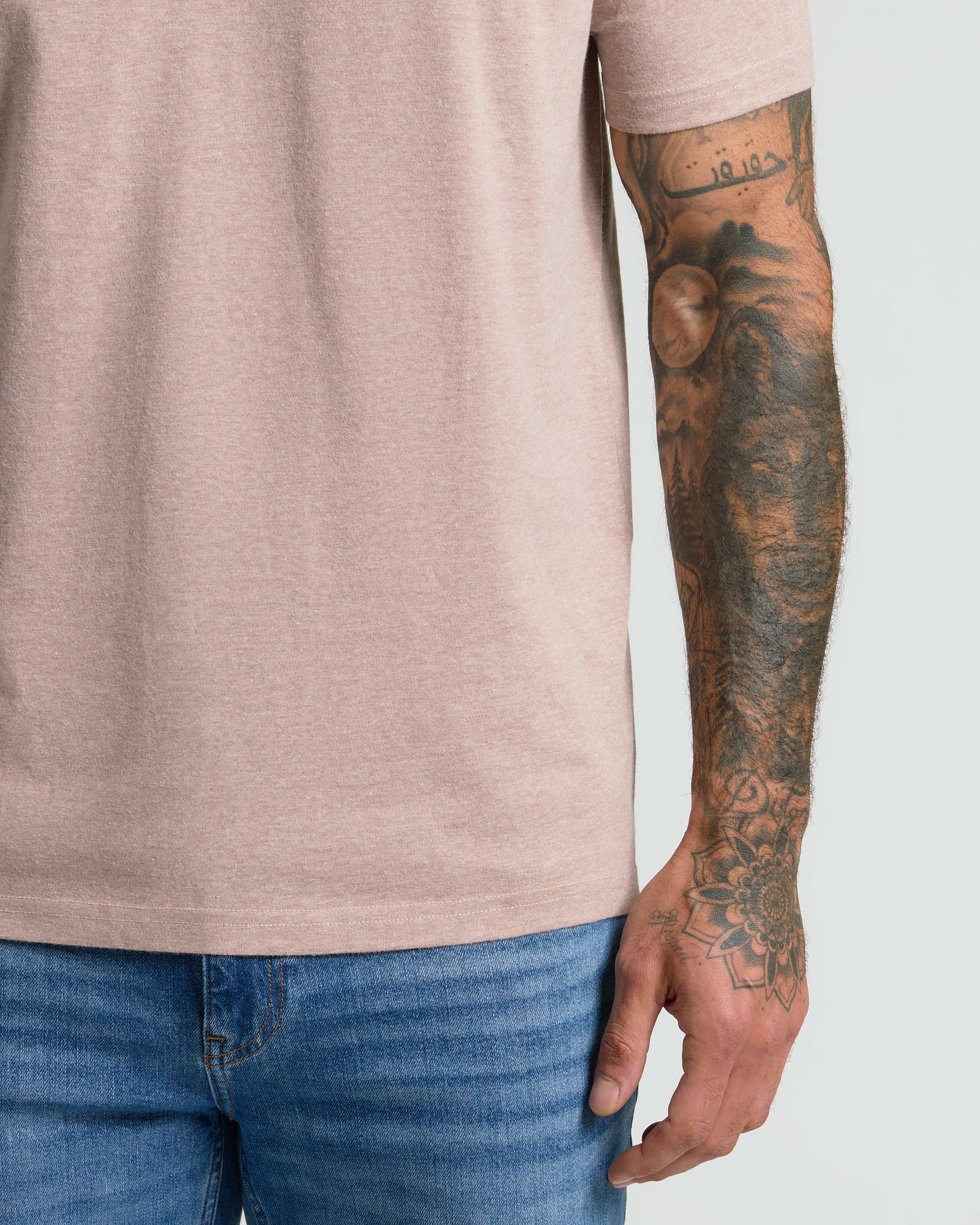Light Heather Slate Mauve Classic V-Neck