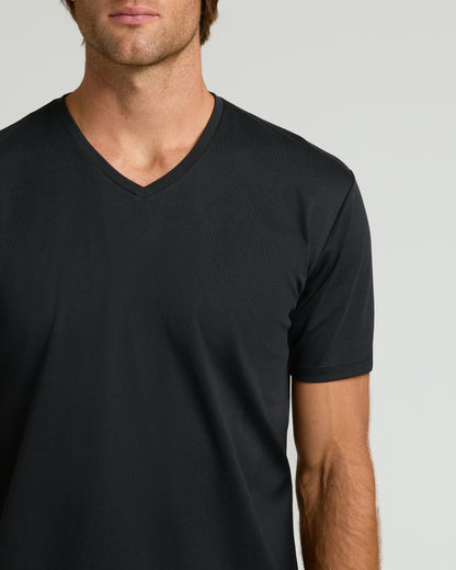 Black Premium Pima V-Neck