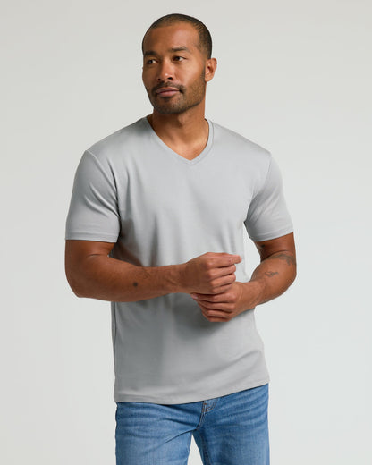 Steel Premium Pima V-Neck