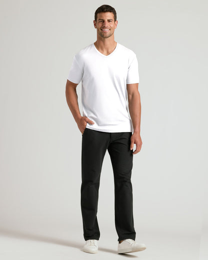 Steel White Pima V-Neck 2-Pack