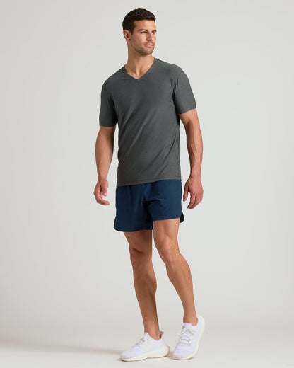 Charcoal Heather Gray Active V-Neck