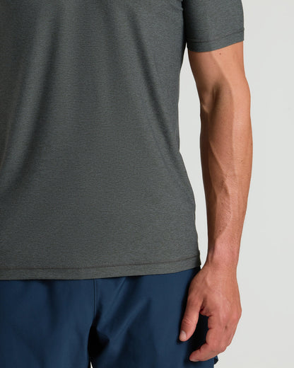 Charcoal Heather Gray Active V-Neck