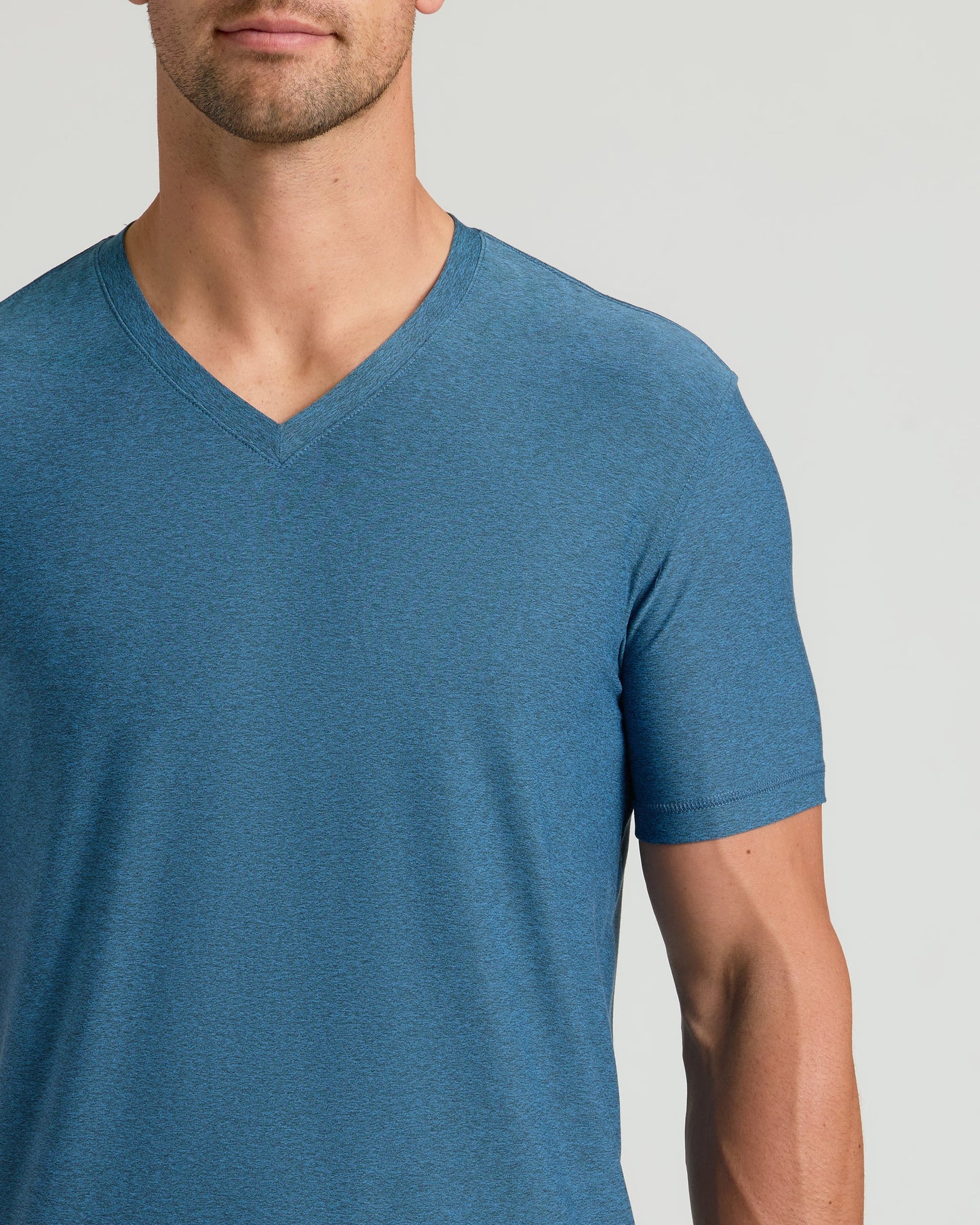 Dark Heather Bluebird Active V-Neck