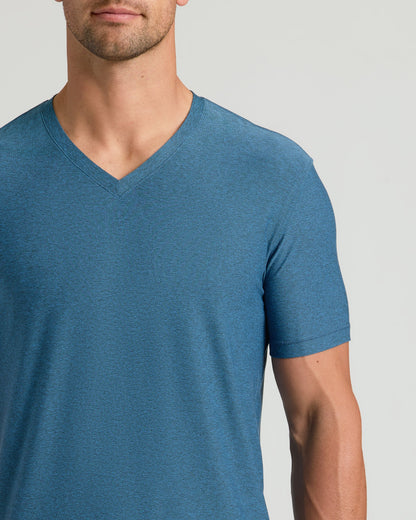 Dark Heather Bluebird Active V-Neck