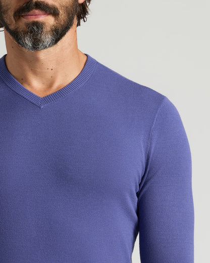 Blueberry Dressy V-Neck Sweater