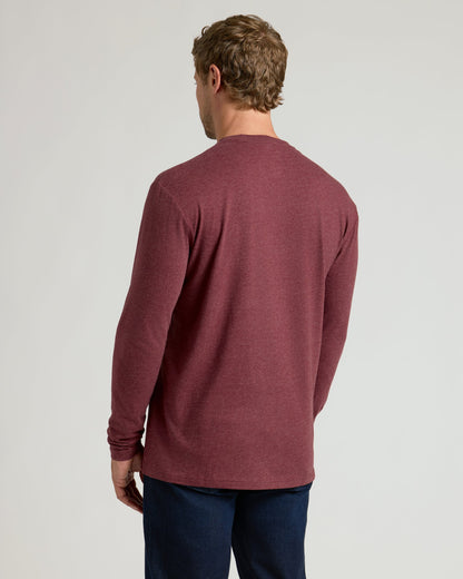 Dark Heather Clovewood Classic Long Sleeve Crew Neck