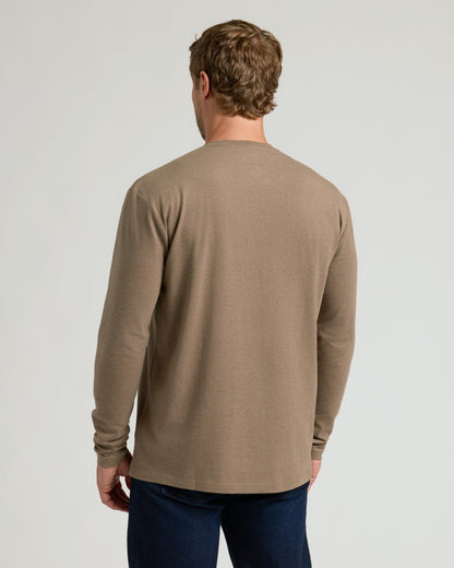 Dark Heather Sagewood Classic Long Sleeve Crew Neck