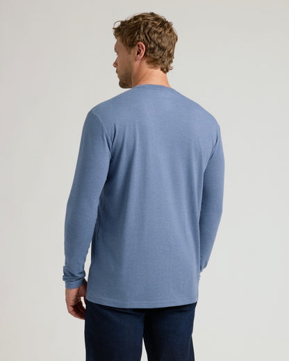 Dark Heather Vintage Navy Classic Long Sleeve Crew Neck